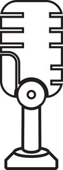 Podcast microphone icon vector element