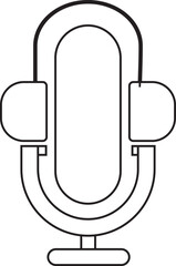 Podcast microphone icon vector element