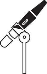 Podcast microphone icon vector element