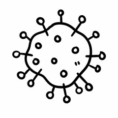 coronavirus disease icon, line style