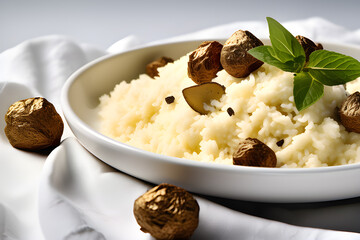Risotto with Truffles. Generative AI.
