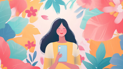 Mental health challenge app encouraging users to set and achieve small goals for positive mental health habits and self-care, mental health, challenge app, hd, with copy space