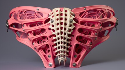 3d printed personalized spinal braces solid color background