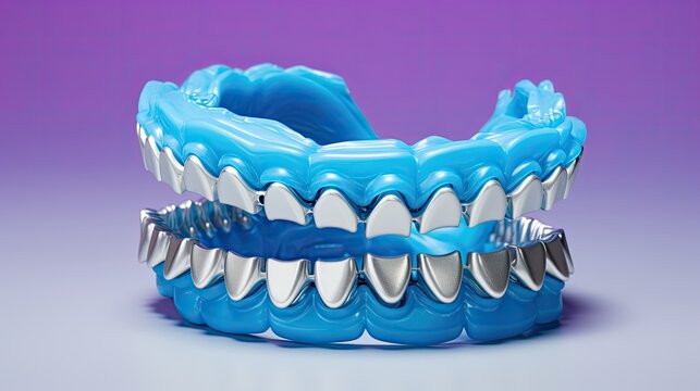 3d printed personalized orthodontic appliances solid color background