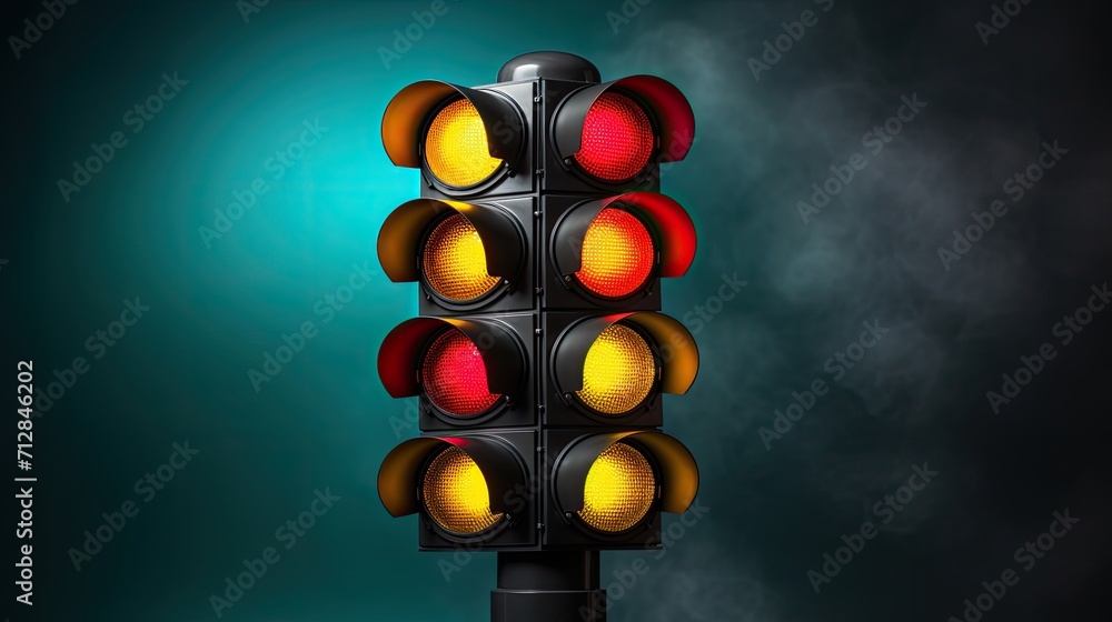 Poster adaptive traffic signal control solid color background