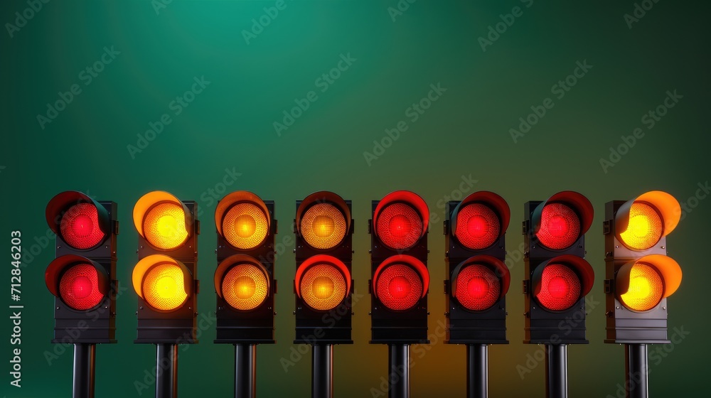 Poster adaptive traffic signal control systems solid color background