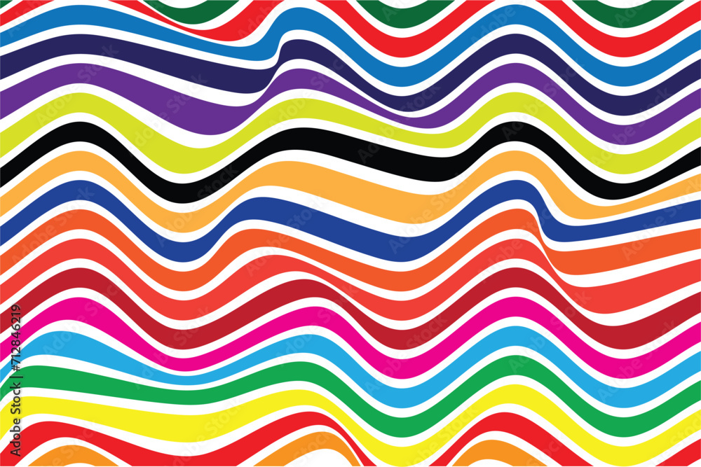 Poster abstract curved wavy lines pattern vector illustration.