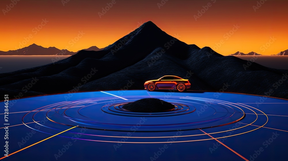 Poster advanced hill start assist systems solid color background