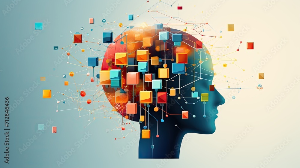 Poster ai algorithms for personalized treatment plans solid color background
