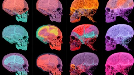 Ai algorithms for medical image segmentation solid color background - obrazy, fototapety, plakaty