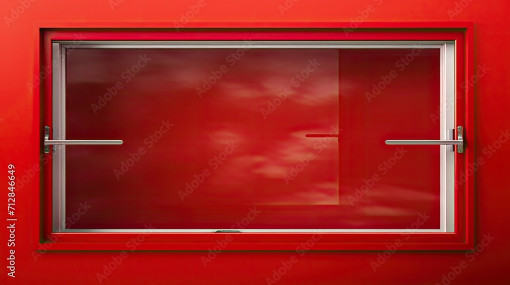 Poster automatic emergency window opening solid color background