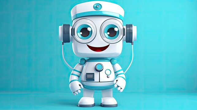 Medical chatbots for patient support solid color background