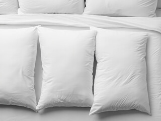 Fototapeta na wymiar white pillow on the bed