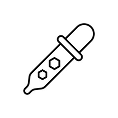 Pipette outline icons, minimalist vector illustration ,simple transparent graphic element .Isolated on white background