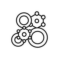 Nano blood outline icons, minimalist vector illustration ,simple transparent graphic element .Isolated on white background