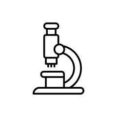 Microscope outline icons, minimalist vector illustration ,simple transparent graphic element .Isolated on white background