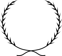 Handdrawn Laurel Wreath Element