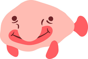 Hand Drawn Blobfish Element