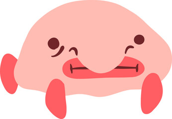 Hand Drawn Blobfish Element