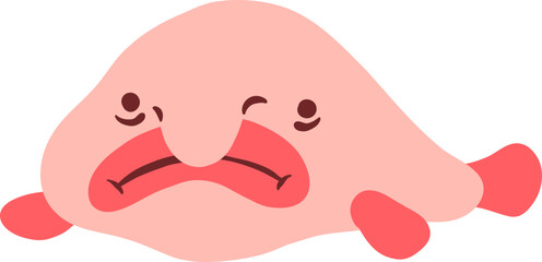 Hand Drawn Blobfish Element