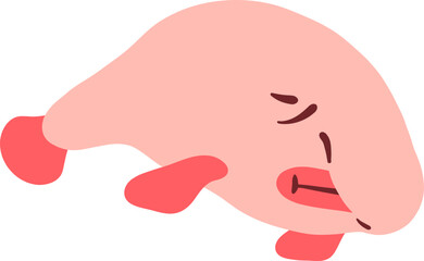 Hand Drawn Blobfish Element