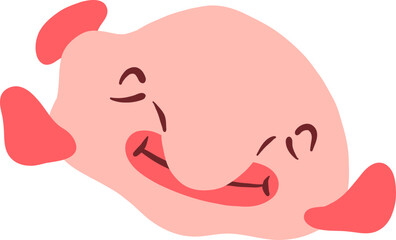 Hand Drawn Blobfish Element