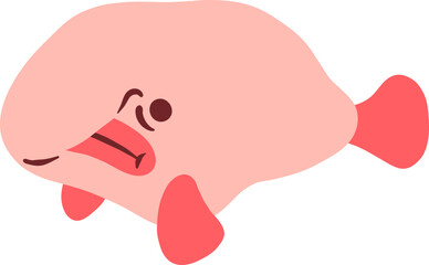 Hand Drawn Blobfish Element