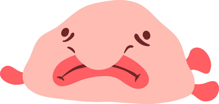 Hand Drawn Blobfish Element
