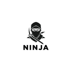 Ninja warrior logo vector
black and white ninja character logo design