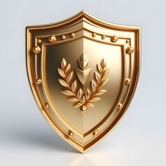 Golden Shield Emblem Symbolizing Secure Insurance Coverage