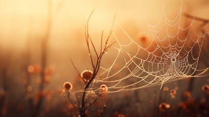 cobwebs form a beautiful masterpiece. lexury background