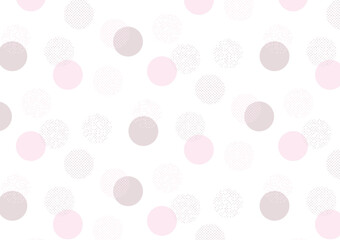 優しいベージュの水玉柄シームレスなパターン