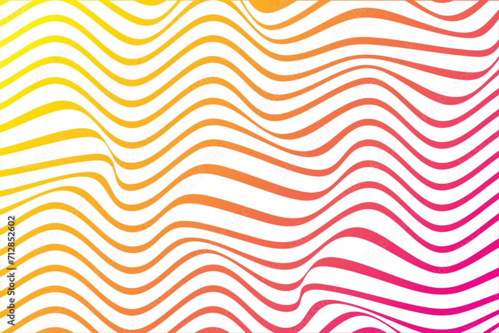 Poster abstract curved wavy lines pattern vector illustration.