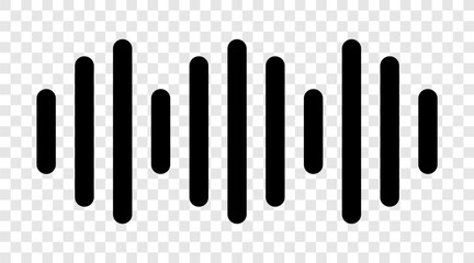 sound waves and music in black