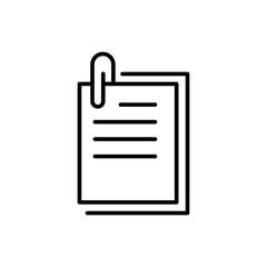 Sticky note outline icons, minimalist vector illustration ,simple transparent graphic element .Isolated on white background