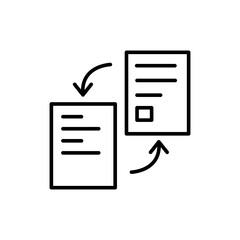 File exchange outline icons, minimalist vector illustration ,simple transparent graphic element .Isolated on white background