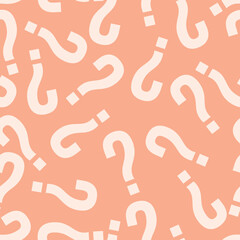 Seamless colorful question mark symbol pattern vector - 712854030