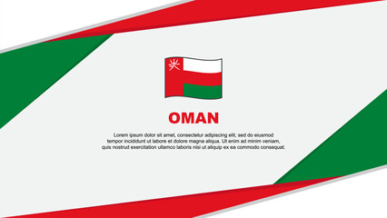 Oman Flag Abstract Background Design Template. Oman Independence Day Banner Cartoon Vector Illustration. Oman