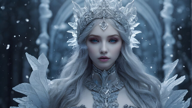 portrait of a woman in winter