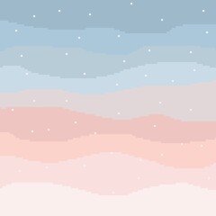 Abstract pixel sky and star
