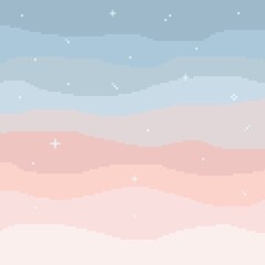 Abstract pixel sky and star