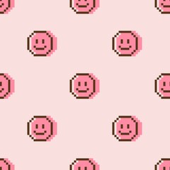 Smiling pixel background