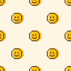 Smiling pixel background