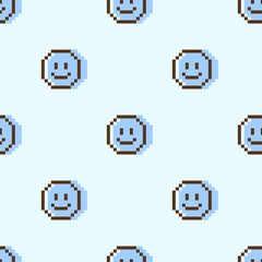 Smiling pixel background