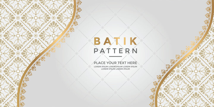 Luxury and elegant vector javanese batik pattern template