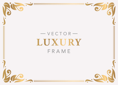 Decorative vintage frames and borders. Vector design. floral ornament.