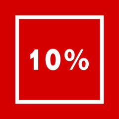 red percent sign