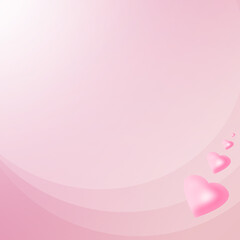 happy valentine's day background pink hearts on pink background Place for messages graphics for illustrations