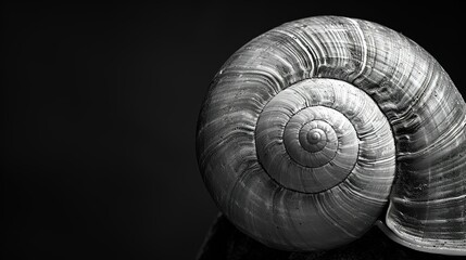 Snail in Black and white style