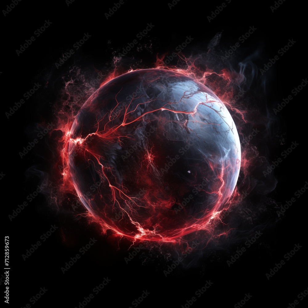 Poster mysterious unknown planet,created with generative ai tecnology.